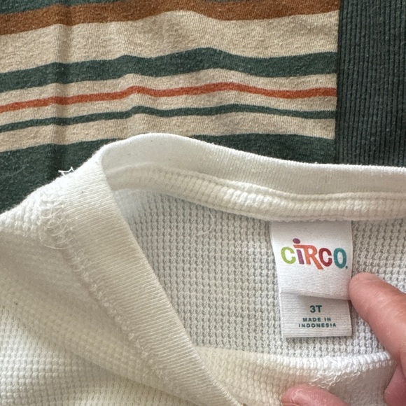 Little Boys Long Sleeve Shirt Bundle - Striped Green, White, Red, Beige - Picture 9 of 12